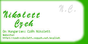 nikolett czeh business card