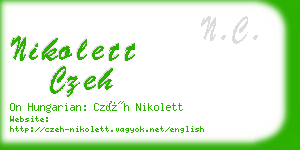 nikolett czeh business card